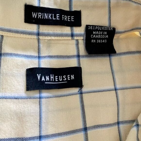 Van Heusen Mens Short Sleeve Button Down Shirt Size Large - Picture 7 of 8